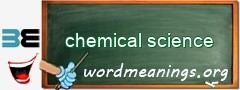 WordMeaning blackboard for chemical science